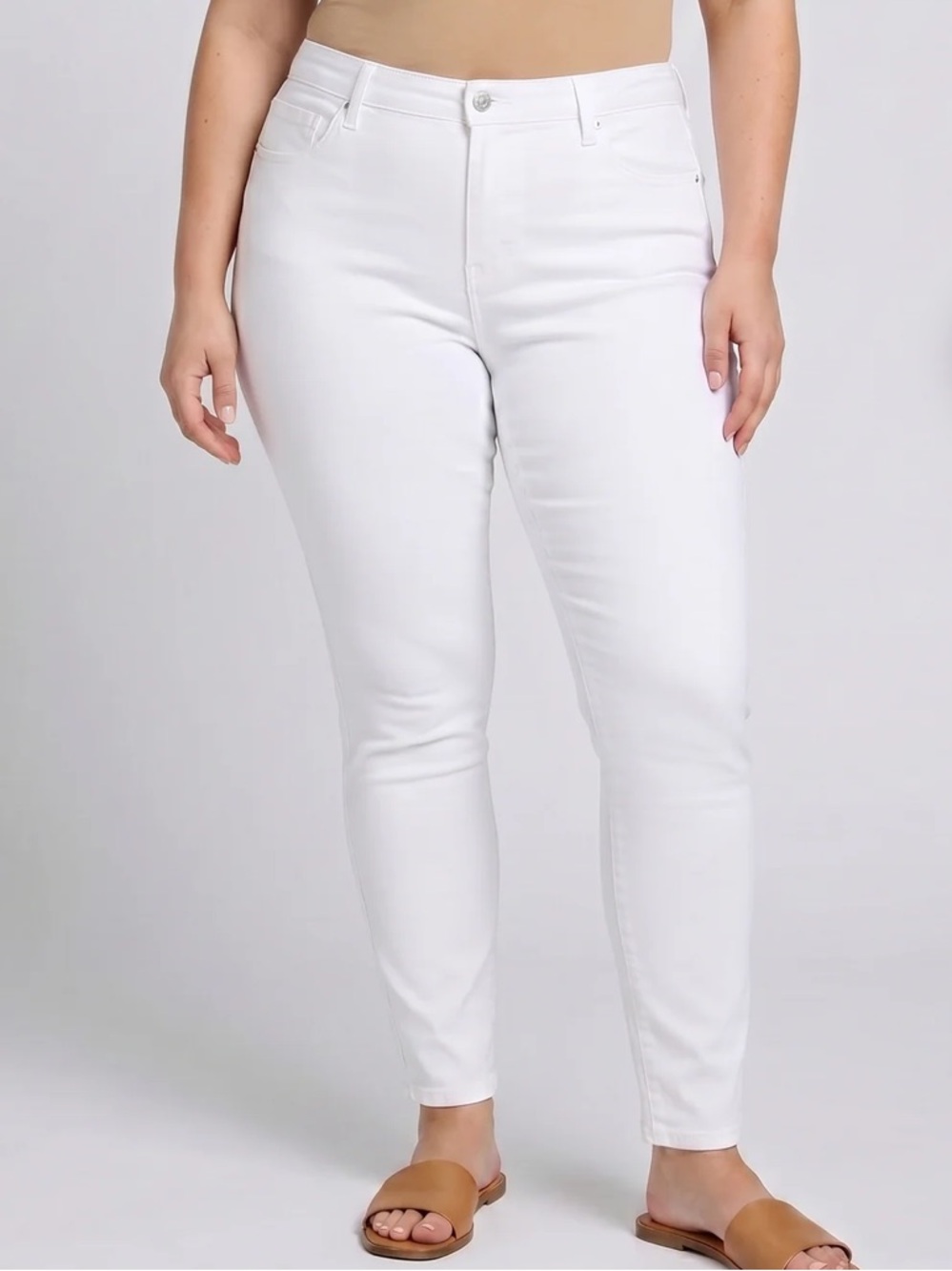 NWT NYDJ Women's optic White High-Rise Skinny Jeans retail $125